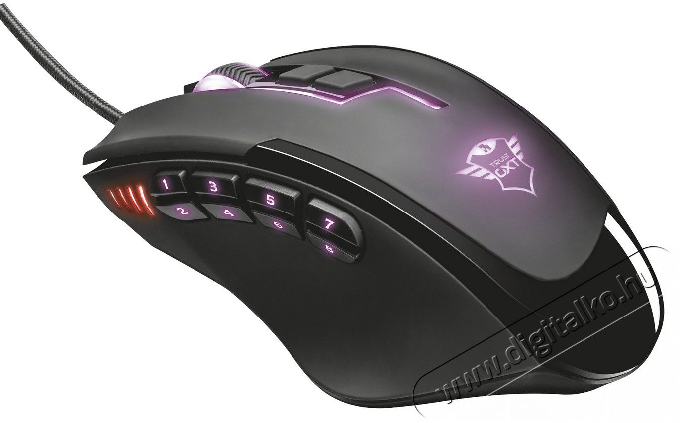 Trust GXT 164 Sikanda MMO Gamer egér (21726) Iroda és számítástechnika - Egér - Vezetékes egér - 329245