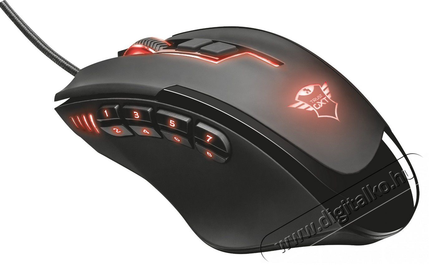 Trust GXT 164 Sikanda MMO Gamer egér (21726) Iroda és számítástechnika - Egér - Vezetékes egér - 329245