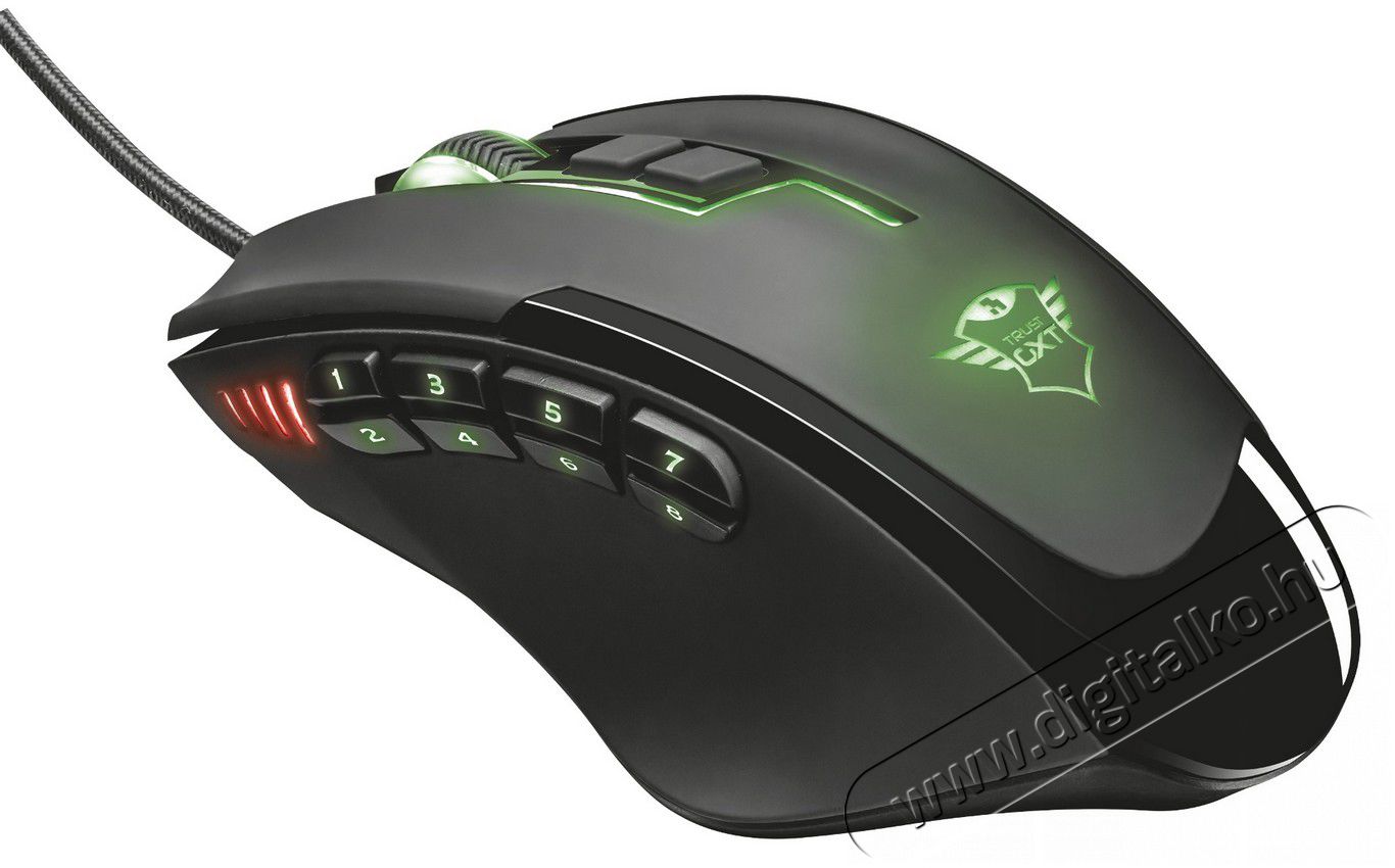 Trust GXT 164 Sikanda MMO Gamer egér (21726) Iroda és számítástechnika - Egér - Vezetékes egér - 329245