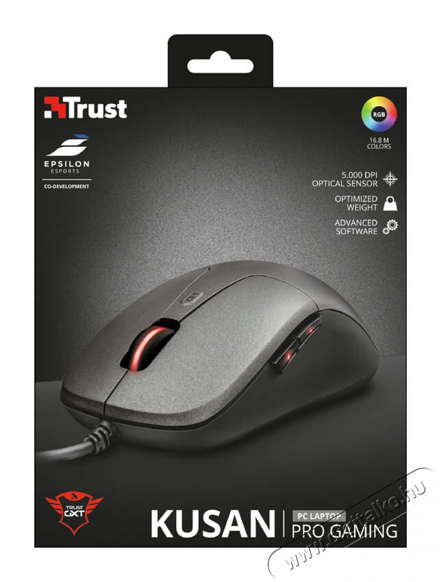 Trust GXT 180 Kusan Pro Gamer egér (22401) Iroda és számítástechnika - Egér - Vezetékes egér - 338973
