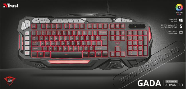 Trust GXT 285 Advanced USB ENG gamer billentyűzet Iroda és számítástechnika - Billentyűzet / billentyűzet szett - Vezetékes - 313295