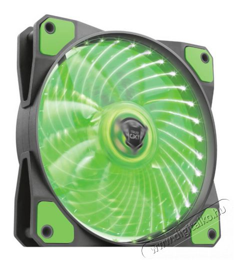 Trust GXT 762G 120x120x25mm 400-1300RPM zöld LED-es ház ventilátor - 22348 Újdonságok - Új termékek - 339665