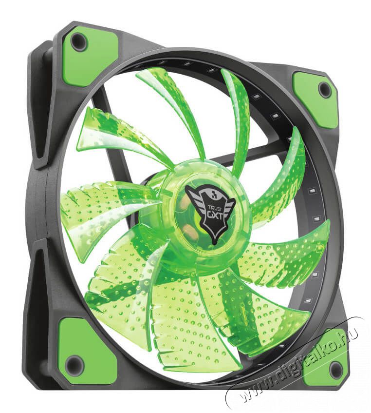 Trust GXT 762G 120x120x25mm 400-1300RPM zöld LED-es ház ventilátor - 22348 Újdonságok - Új termékek - 339665