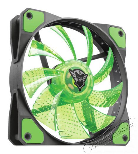 Trust GXT 762G 120x120x25mm 400-1300RPM zöld LED-es ház ventilátor - 22348 Újdonságok - Új termékek - 339665