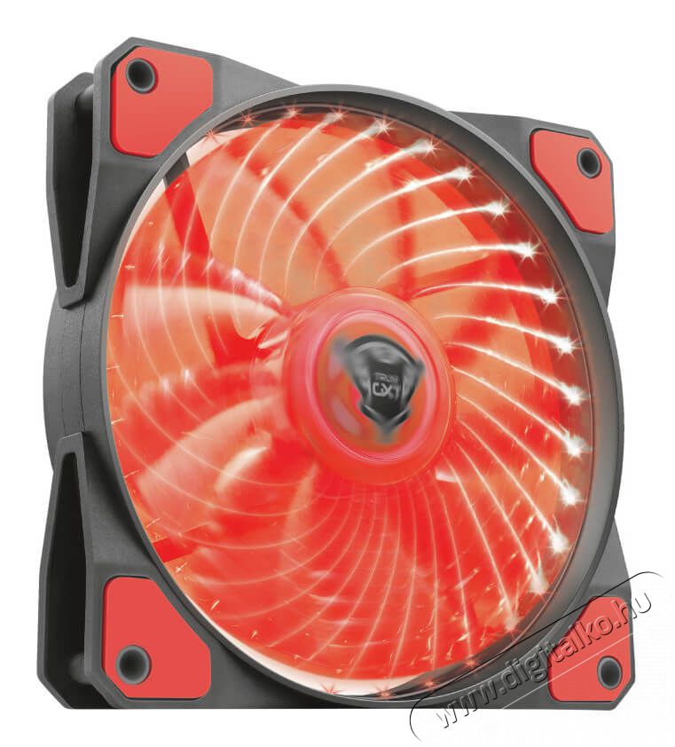 Trust GXT 762R 120x120x25mm 400-1300RPM piros LED-es ház ventilátor - 22349 Újdonságok - Új termékek - 339666