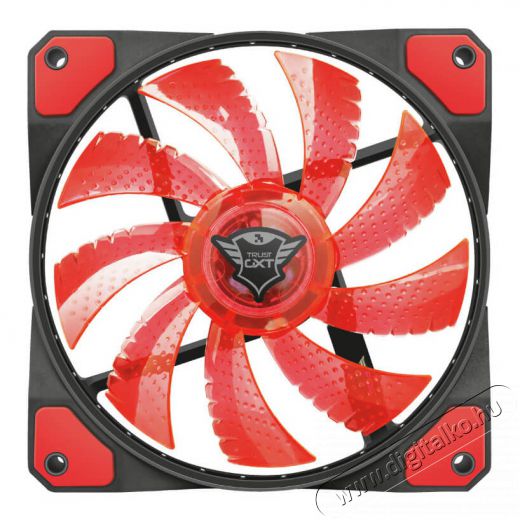 Trust GXT 762R 120x120x25mm 400-1300RPM piros LED-es ház ventilátor - 22349 Újdonságok - Új termékek - 339666