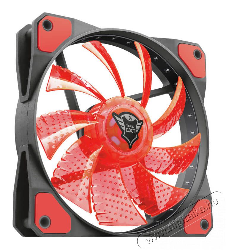 Trust GXT 762R 120x120x25mm 400-1300RPM piros LED-es ház ventilátor - 22349 Újdonságok - Új termékek - 339666
