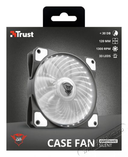 Trust GXT 762W 120x120x25mm LED-es ház ventilátor -fehér (22346) Iroda és számítástechnika - Egyéb számítástechnikai termék - 339667