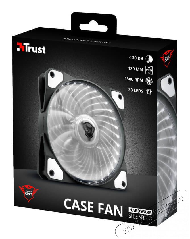 Trust GXT 762W 120x120x25mm LED-es ház ventilátor -fehér (22346) Iroda és számítástechnika - Egyéb számítástechnikai termék - 339667