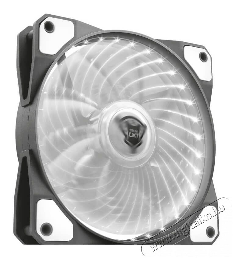 Trust GXT 762W 120x120x25mm LED-es ház ventilátor -fehér (22346) Iroda és számítástechnika - Egyéb számítástechnikai termék - 339667