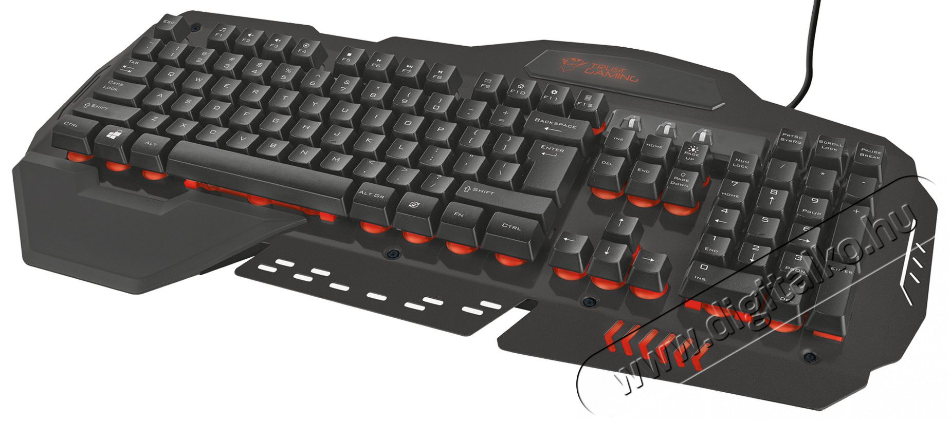 Trust GXT 850 Metal USB ENG gamer billentyűzet Iroda és számítástechnika - Billentyűzet / billentyűzet szett - Vezetékes - 313298