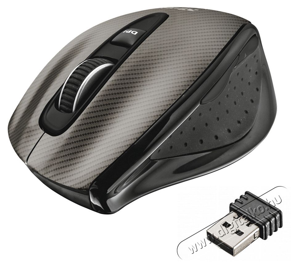 Trust Kerb Wireless Laser Mouse wireless fekete egér - 20784 Újdonságok - Új termékek - 331209