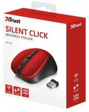 Trust Mydo Silent Click vezeték nélküli egér (21871) - piros Iroda és számítástechnika - Egér - Vezeték nélküli egér - 346121