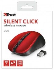 Trust Mydo Silent Click vezeték nélküli egér (21871) - piros Iroda és számítástechnika - Egér - Vezeték nélküli egér - 346121