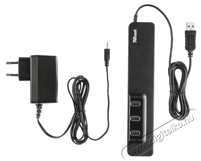 Trust Oila USB 2.0 HUB (20575) Iroda és számítástechnika - Notebook kiegészítő - USB hub / elosztó - 342154