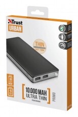 Trust Primo Thin powerbank 10000mAh - fekete Mobil / Kommunikáció / Smart - Powerbank / Külső akkumulátor és töltő - 344383
