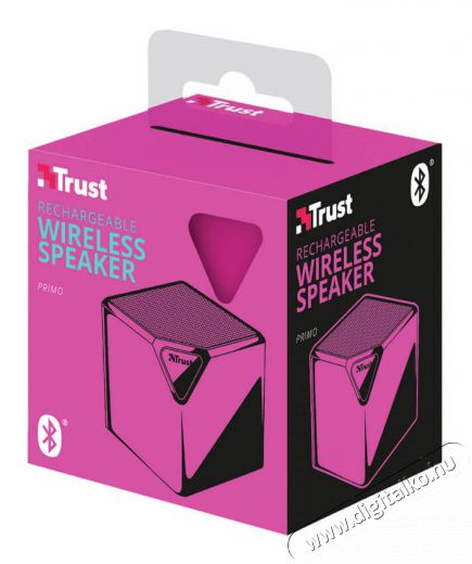 Trust Primo Wireless Bluetooth vezeték nélküli hangszóró - neon pink - 22482 Audio-Video / Hifi / Multimédia - Hordozható, vezeték nélküli / bluetooth hangsugárzó - Hordozható, vezeték nélküli / bluetooth hangsugárzó - 339147