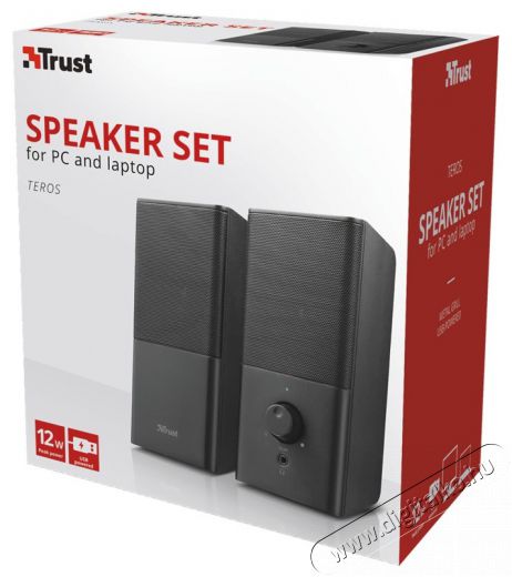 Trust Teros 12W 2.0 hangszóró (22088) - fekete Iroda és számítástechnika - PC hangszóró / hangfal - 332827