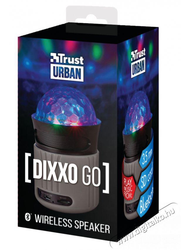 Trust Urban Dixxo Go Bluetooth hangszóró (21345) - szürke Audio-Video / Hifi / Multimédia - Hordozható, vezeték nélküli / bluetooth hangsugárzó - Hordozható, vezeték nélküli / bluetooth hangsugárzó - 321873