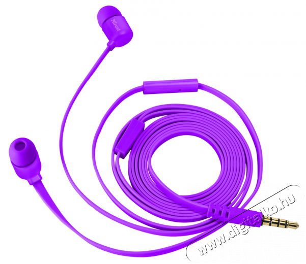 Trust Urban Duga In-ear mikrofonos fülhallgató (22110) - neon lila Audio-Video / Hifi / Multimédia - Fül és Fejhallgatók - Fülhallgató mikrofonnal / headset - 327993