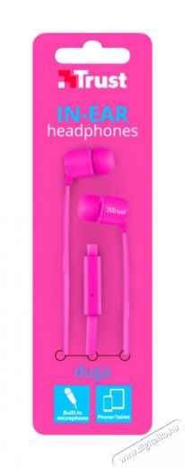 Trust Urban Duga In-ear mikrofonos fülhallgató (22109) - neon rózsaszín Audio-Video / Hifi / Multimédia - Fül és Fejhallgatók - Fülhallgató mikrofonnal / headset - 327994
