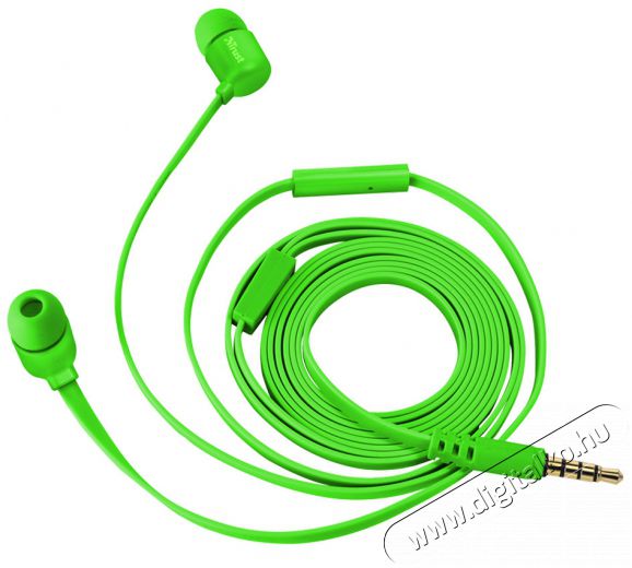 Trust Urban Duga In-ear mikrofonos fülhallgató (22108) - neon zöld Audio-Video / Hifi / Multimédia - Fül és Fejhallgatók - Fülhallgató mikrofonnal / headset - 327995
