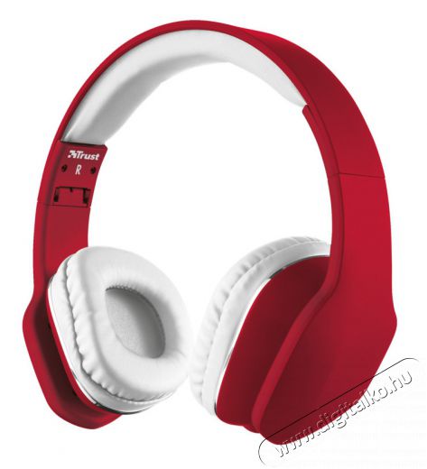 Trust Urban Revolt Mobi mikrofonos fejhallgató (20114) - piros Audio-Video / Hifi / Multimédia - Fül és Fejhallgatók - Fejhallgató mikrofonnal / headset - 317013