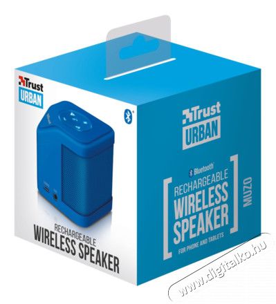 Trust Urban Muzo Bluetooth hangszóró (21702) - kék Audio-Video / Hifi / Multimédia - Hordozható, vezeték nélküli / bluetooth hangsugárzó - Hordozható, vezeték nélküli / bluetooth hangsugárzó - 321877