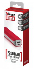 Trust Urban PowerBank 2200mAh (20067) - piros Mobil / Kommunikáció / Smart - Powerbank / Külső akkumulátor és töltő - 317015