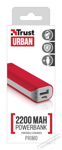 Trust Urban PowerBank 2200mAh (20067) - piros Mobil / Kommunikáció / Smart - Powerbank / Külső akkumulátor és töltő - 317015