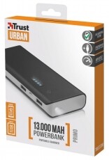 Trust Urban Primo Powerbank 13000mAh (21689) - fekete Mobil / Kommunikáció / Smart - Powerbank / Külső akkumulátor és töltő - 336634