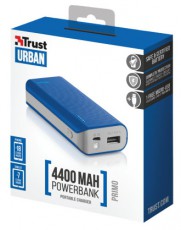 Trust Urban Primo Powerbank 4400mAh (21225) - kék Mobil / Kommunikáció / Smart - Powerbank / Külső akkumulátor és töltő - 313334