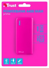 Trust Urban Primo Powerbank 4400mAh (22059) - neon rózsaszín Mobil / Kommunikáció / Smart - Powerbank / Külső akkumulátor és töltő - 327998