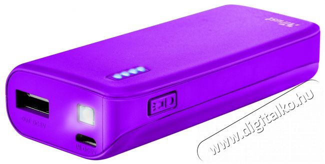 Trust Urban Primo Powerbank 4400mAh (22060) - neon lila Mobil / Kommunikáció / Smart - Powerbank / Külső akkumulátor és töltő - 327997