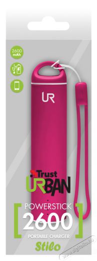 Trust Urban Stylo 2600mAh power bank - pink Mobil / Kommunikáció / Smart - Powerbank / Külső akkumulátor és töltő - 313338