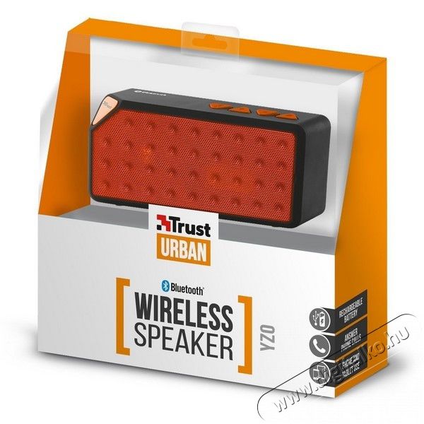 Trust Urban Yzo vezeték nélküli Bluetooth hangszóró (19855) - narancs Audio-Video / Hifi / Multimédia - Hordozható, vezeték nélküli / bluetooth hangsugárzó - Hordozható, vezeték nélküli / bluetooth hangsugárzó - 317025