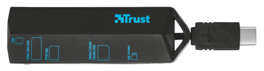 Trust USB Type-C kártyaolvasó (20968) Memória kártya / Pendrive - Kártya olvasó - 313345