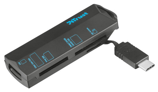 Trust USB Type-C kártyaolvasó (20968) Memória kártya / Pendrive - Kártya olvasó - 313345