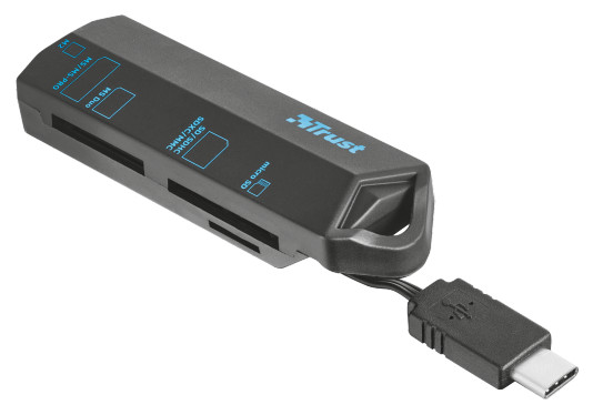 Trust USB Type-C kártyaolvasó (20968) Memória kártya / Pendrive - Kártya olvasó - 313345