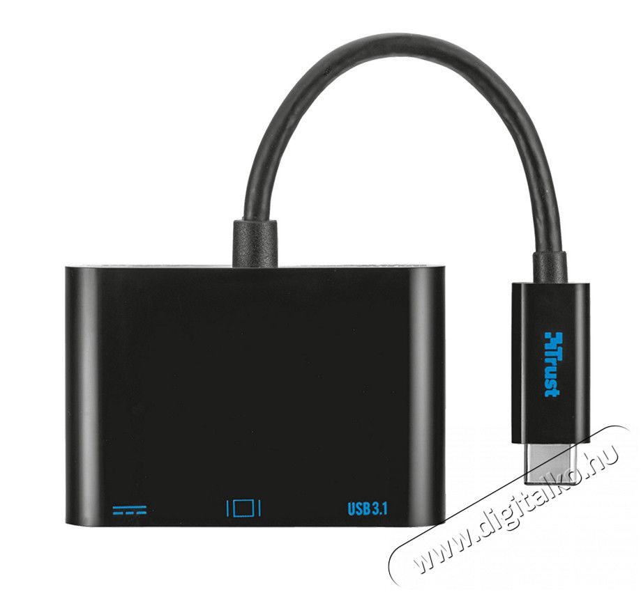 Trust USB-C Multiport Adapter - 21260 Iroda és számítástechnika - Notebook kiegészítő - USB hub / elosztó - 329255