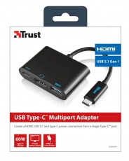 Trust USB-C Multiport Adapter - 21260 Iroda és számítástechnika - Notebook kiegészítő - USB hub / elosztó - 329255