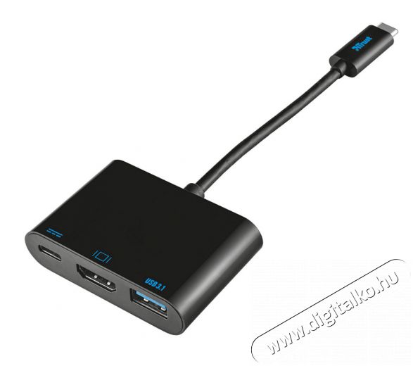 Trust USB-C Multiport Adapter - 21260 Iroda és számítástechnika - Notebook kiegészítő - USB hub / elosztó - 329255