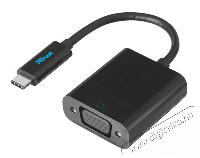 Trust USB-C - VGA adapter (21012) Mobil / Kommunikáció / Smart - Mobiltelefon kiegészítő / tok - Kábel / átalakító - 329257