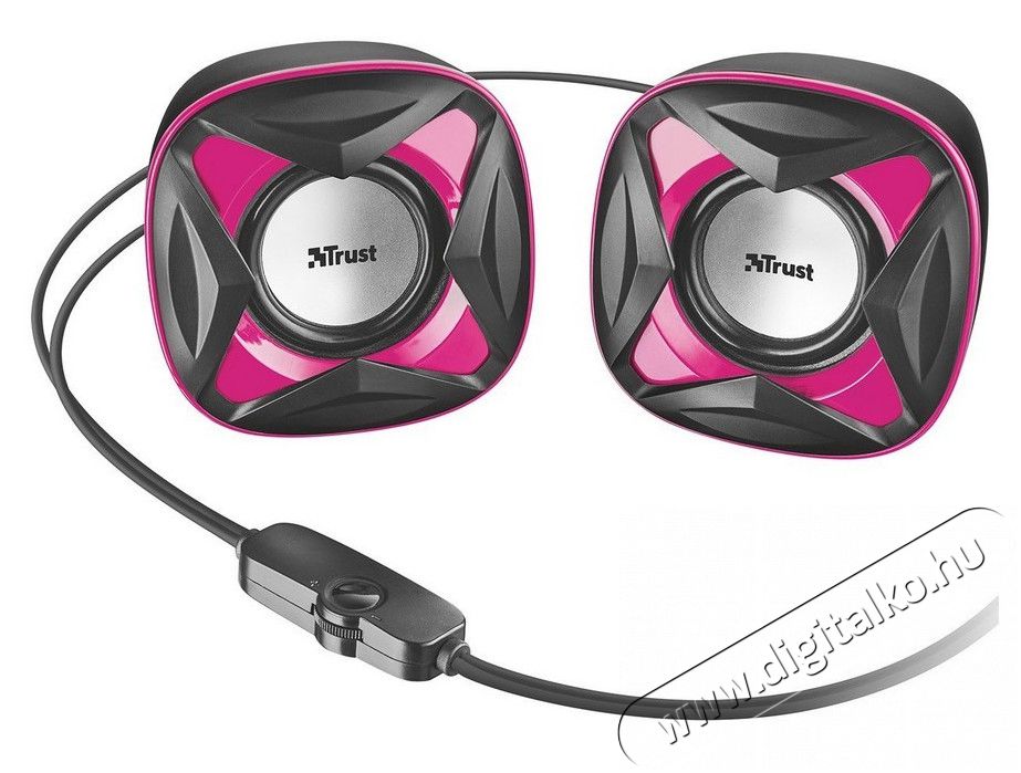 Trust Xilo Compact 2.0 jack hangszóró (21181) - pink Iroda és számítástechnika - PC hangszóró / hangfal - 319593