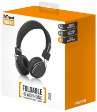 Trust Ziva összehajtható headset (21821) - fekete Audio-Video / Hifi / Multimédia - Fül és Fejhallgatók - Fejhallgató mikrofonnal / headset - 332829