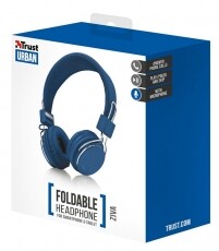 Trust Ziva összehajtható headset (21823) - kék Audio-Video / Hifi / Multimédia - Fül és Fejhallgatók - Fejhallgató mikrofonnal / headset - 332830