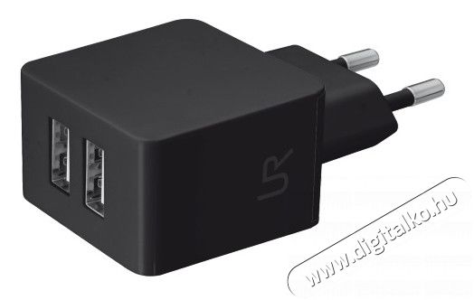 Trust Dual Smartphone Wall Charger (20147) - fekete Mobil / Kommunikáció / Smart - Mobiltelefon kiegészítő / tok - Hálózati-, autós töltő - 307380