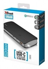 Trust Omni Ultra Fast 10000 mAh powerbank w/ USB-C (21858) Mobil / Kommunikáció / Smart - Powerbank / Külső akkumulátor és töltő - 331561