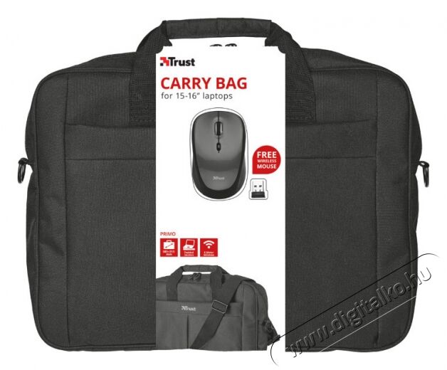 Trust Primo 16 notebook táska + vezeték nélküli egér (21685) Egyéb - Nem forgalmazzuk ! - 329253