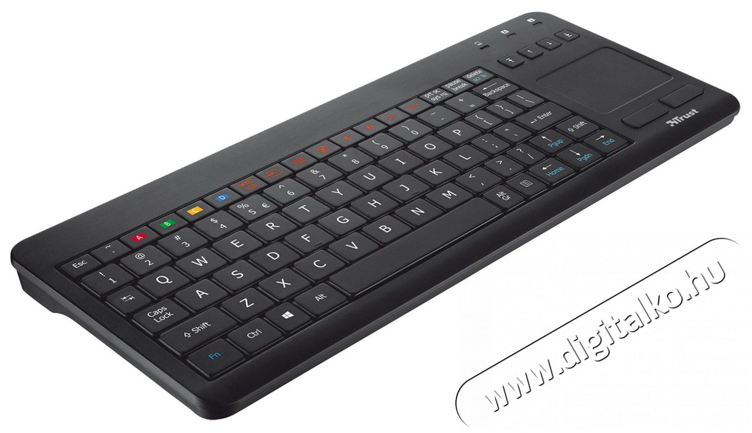 Trust Sento vezeték nélküli billentyűzet HU + touchpad Samsung Smart TV-hez (20290) Tv kiegészítők - Távvezérlő - Wireless billentyűzet - 316990